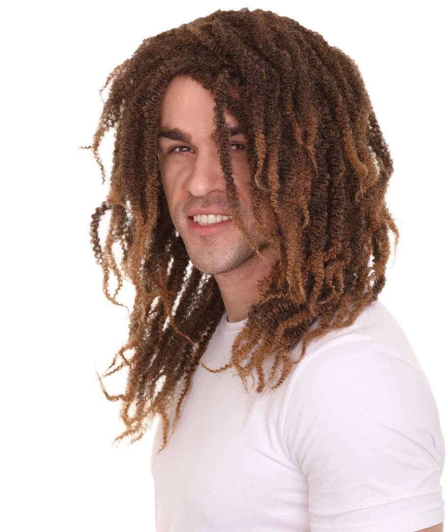 HPO Men's Rasta Mens Wig | Brown Cosplay Halloween Wig | Premium Breathable Capless Cap 3 HPO Men's Rasta Mens Wig | Brown Cosplay Halloween Wig | Premium Breathable Capless Cap