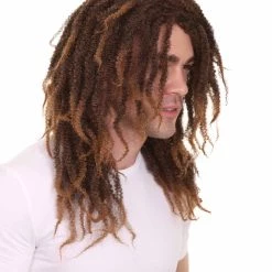 HPO Men's Rasta Mens Wig | Brown Cosplay Halloween Wig | Premium Breathable Capless Cap 14 HPO Men's Rasta Mens Wig | Brown Cosplay Halloween Wig | Premium Breathable Capless Cap