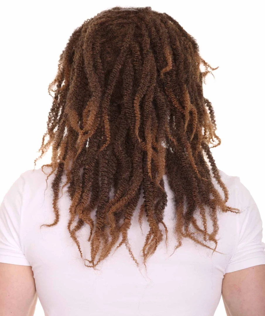 HPO Men's Rasta Mens Wig | Brown Cosplay Halloween Wig | Premium Breathable Capless Cap 5 HPO Men's Rasta Mens Wig | Brown Cosplay Halloween Wig | Premium Breathable Capless Cap