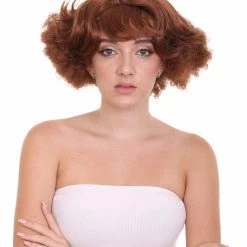 HPO Women's 1920's Hollywood Starlet Womens Wig | Brown Vintage Wig | Premium Breathable Capless Cap
