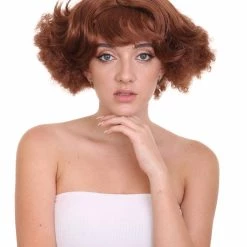 HPO Women's 1920's Hollywood Starlet Womens Wig | Brown Vintage Wig | Premium Breathable Capless Cap