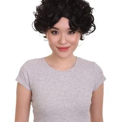 HPO Sexy Womens Wig | Black Curly Wig | Premium Breathable Capless Cap Men's