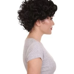 HPO Sexy Womens Wig | Black Curly Wig | Premium Breathable Capless Cap Men's 14 HPO Sexy Womens Wig | Black Curly Wig | Premium Breathable Capless Cap Men's