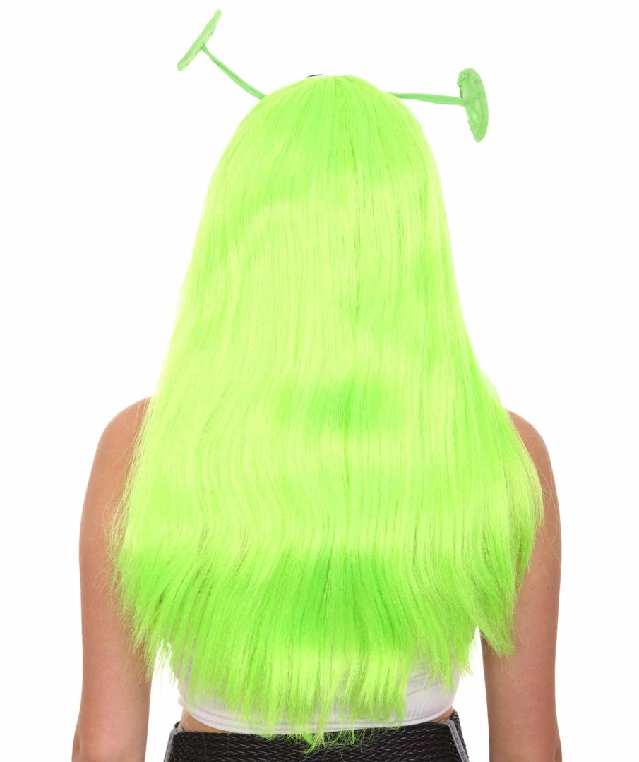 HPO Women's Womens Aliens Wig With 2 Antennaes | Green TV/Movie Wigs | Premium Breathable Capless Cap 4 HPO Women's Womens Aliens Wig With 2 Antennaes | Green TV/Movie Wigs | Premium Breathable Capless Cap