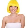 HPO Pineapple Unisex Wig | Yellow Fruit Party Ready Fancy Cosplay Halloween Wig | Premium Breathable Capless Cap
