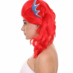 HPO Women's Womens Robot With Ears Wig | Red Sexy Cosplay Party Halloween Wig | Premium Breathable Capless Cap 11 HPO Women's Womens Robot With Ears Wig | Red Sexy Cosplay Party Halloween Wig | Premium Breathable Capless Cap