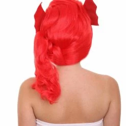 HPO Women's Womens Robot With Ears Wig | Red Sexy Cosplay Party Halloween Wig | Premium Breathable Capless Cap 12 HPO Women's Womens Robot With Ears Wig | Red Sexy Cosplay Party Halloween Wig | Premium Breathable Capless Cap
