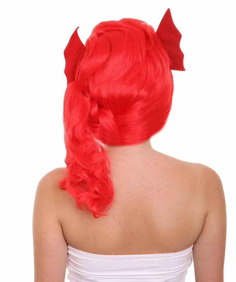 HPO Women's Womens Robot With Ears Wig | Red Sexy Cosplay Party Halloween Wig | Premium Breathable Capless Cap 4 HPO Women's Womens Robot With Ears Wig | Red Sexy Cosplay Party Halloween Wig | Premium Breathable Capless Cap