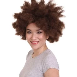 HPO Women's Womens Soldier Movie Afro | Cosplay Wig | Premium Breathable Capless Cap