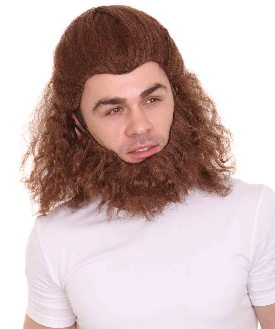 HPO The Beast Mens Wig | Brown Cosplay Wig | Premium Breathable Capless Cap Men's 1 HPO The Beast Mens Wig | Brown Cosplay Wig | Premium Breathable Capless Cap Men's