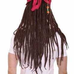 HPO Men's Buccaneer Braided Mens Wig | Cosplay Halloween Wig | Premium Breathable Capless Cap