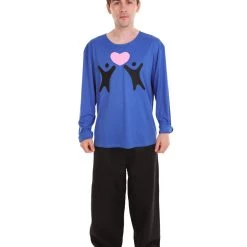HPO Adult Men's Valentine's Day Falling In Love Long Sleeve Costumes | Blue Cosplay Costume