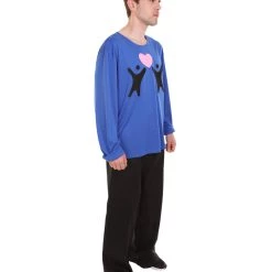 HPO Adult Men's Valentine's Day Falling In Love Long Sleeve Costumes | Blue Cosplay Costume