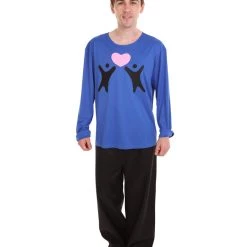 HPO Adult Men's Valentine's Day Falling In Love Long Sleeve Costumes | Blue Cosplay Costume