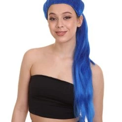 HPO Snger Womens Wig | Blond Pop Star One Side Ponytail Celebrity Wig | Premium Breathable Capless Cap