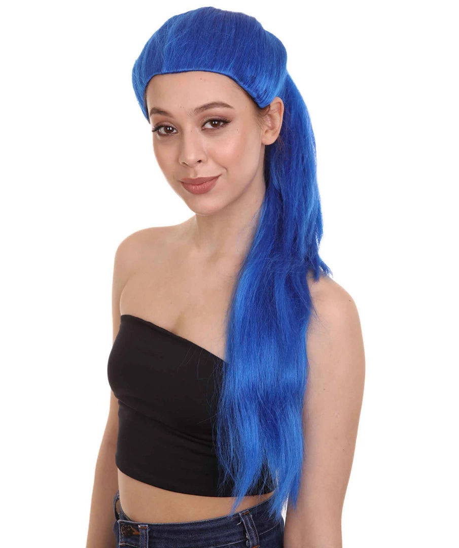 HPO Snger Womens Wig | Blond Pop Star One Side Ponytail Celebrity Wig | Premium Breathable Capless Cap 2 HPO Snger Womens Wig | Blond Pop Star One Side Ponytail Celebrity Wig | Premium Breathable Capless Cap