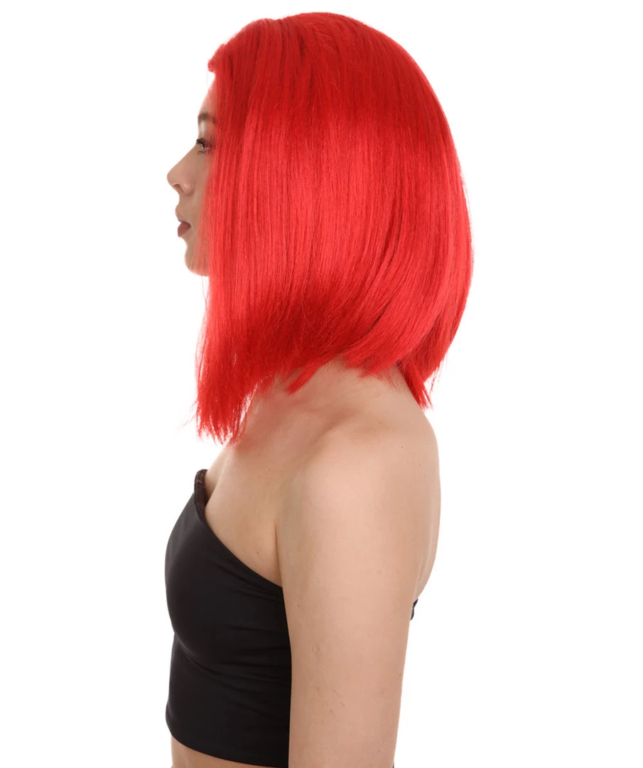 HPO Womens Superhero Red Wig | TV/Movie Wigs | Premium Breathable Capless Cap 3 HPO Womens Superhero Red Wig | TV/Movie Wigs | Premium Breathable Capless Cap