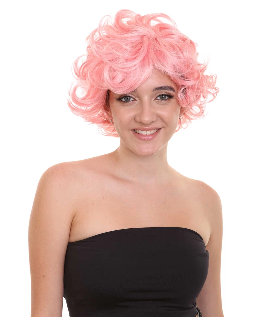 HPO Men's Pink Womens Wig | Coral Pink TV/Movie Party Ready Fancy Cosplay Halloween Wig | Premium Breathable Capless Cap 3 HPO Men's Pink Womens Wig | Coral Pink TV/Movie Party Ready Fancy Cosplay Halloween Wig | Premium Breathable Capless Cap