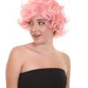 HPO Men's Pink Womens Wig | Coral Pink TV/Movie Party Ready Fancy Cosplay Halloween Wig | Premium Breathable Capless Cap