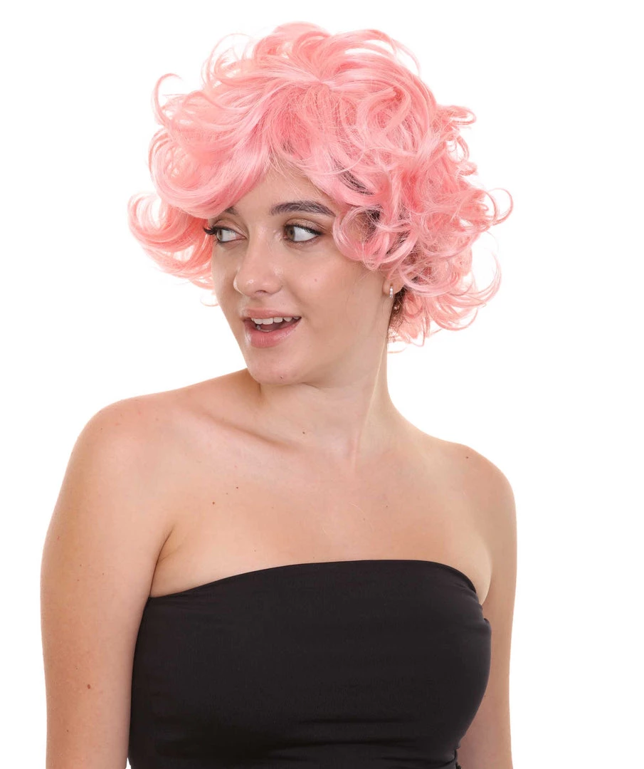 HPO Men's Pink Womens Wig | Coral Pink TV/Movie Party Ready Fancy Cosplay Halloween Wig | Premium Breathable Capless Cap 1 HPO Men's Pink Womens Wig | Coral Pink TV/Movie Party Ready Fancy Cosplay Halloween Wig | Premium Breathable Capless Cap