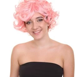 HPO Men's Pink Womens Wig | Coral Pink TV/Movie Party Ready Fancy Cosplay Halloween Wig | Premium Breathable Capless Cap