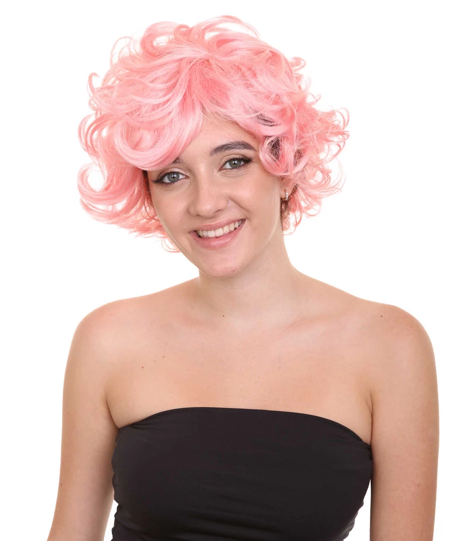 HPO Men's Pink Womens Wig | Coral Pink TV/Movie Party Ready Fancy Cosplay Halloween Wig | Premium Breathable Capless Cap 2 HPO Men's Pink Womens Wig | Coral Pink TV/Movie Party Ready Fancy Cosplay Halloween Wig | Premium Breathable Capless Cap
