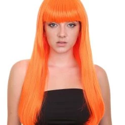 HPO Long Bob Womens Wig | Fancy Party Event Ready Halloween Wig (Lots Of Color Options) | Premium Breathable Capless Cap