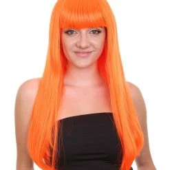 HPO Long Bob Womens Wig | Fancy Party Event Ready Halloween Wig (Lots Of Color Options) | Premium Breathable Capless Cap