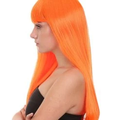 HPO Long Bob Womens Wig | Fancy Party Event Ready Halloween Wig (Lots Of Color Options) | Premium Breathable Capless Cap