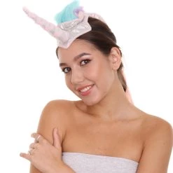 PRYZM Unicorn Headdress | Womens Long Colorful Majestic Unicorn Mohawk Headpiece | Breathable Cap Design