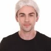 HPO Men's Fantasy Adventure Wig | White Grey Wigs | Premium Breathable Capless Cap