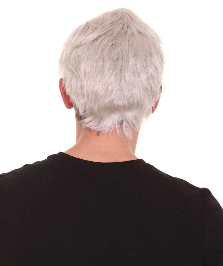 HPO Men's Fantasy Adventure Wig | White Grey Wigs | Premium Breathable Capless Cap 4 HPO Men's Fantasy Adventure Wig | White Grey Wigs | Premium Breathable Capless Cap