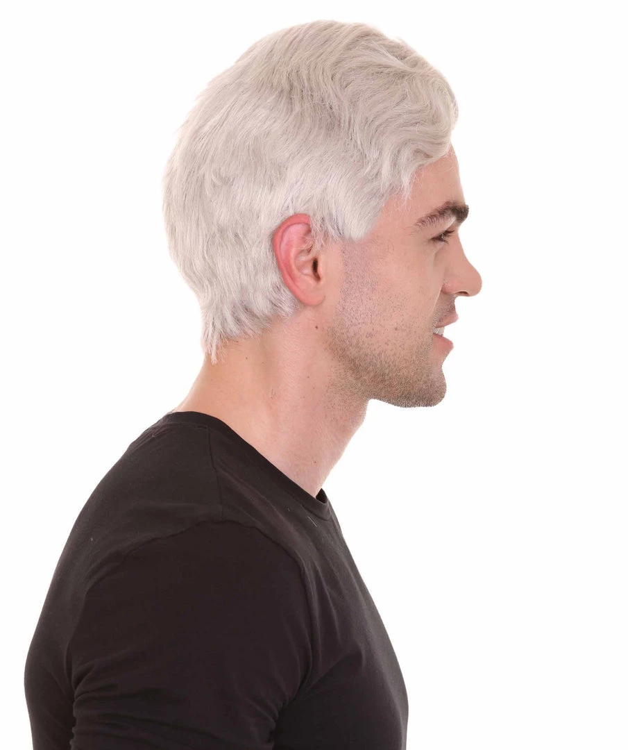 HPO Men's Fantasy Adventure Wig | White Grey Wigs | Premium Breathable Capless Cap 5 HPO Men's Fantasy Adventure Wig | White Grey Wigs | Premium Breathable Capless Cap