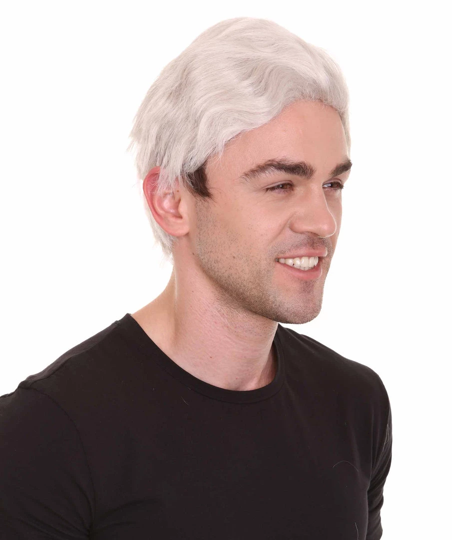 HPO Men's Fantasy Adventure Wig | White Grey Wigs | Premium Breathable Capless Cap 6 HPO Men's Fantasy Adventure Wig | White Grey Wigs | Premium Breathable Capless Cap