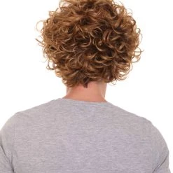 HPO Comedy TV | Mens Pro Wrestler Short Brown Curly Afro Wig And Mustache Men's