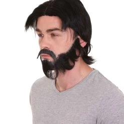 HPO Men's TV Movie Star Wig | Black Wigs | Premium Breathable Capless Cap