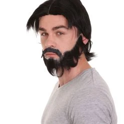 HPO Men's TV Movie Star Wig | Black Wigs | Premium Breathable Capless Cap