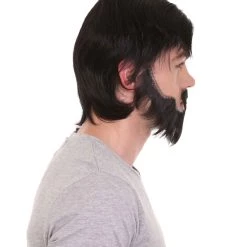 HPO Men's TV Movie Star Wig | Black Wigs | Premium Breathable Capless Cap