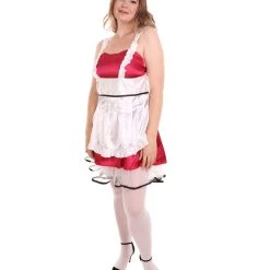 HPO Adult Women's Sexy French Maid Uniform Costume | Dark Red Cosplay Costume 10 HPO Adult Women's Sexy French Maid Uniform Costume | Dark Red Cosplay Costume