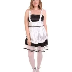 HPO Adult Women's Sexy French Maid Uniform Costume | Black Cosplay Costume