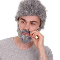 HPO Men's Psychological Superhero Movie Wig | Grey Wigs | Premium Breathable Capless Cap