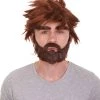 HPO Men's TV Movie Character Wig | Burgundy Wigs | Premium Breathable Capless Cap