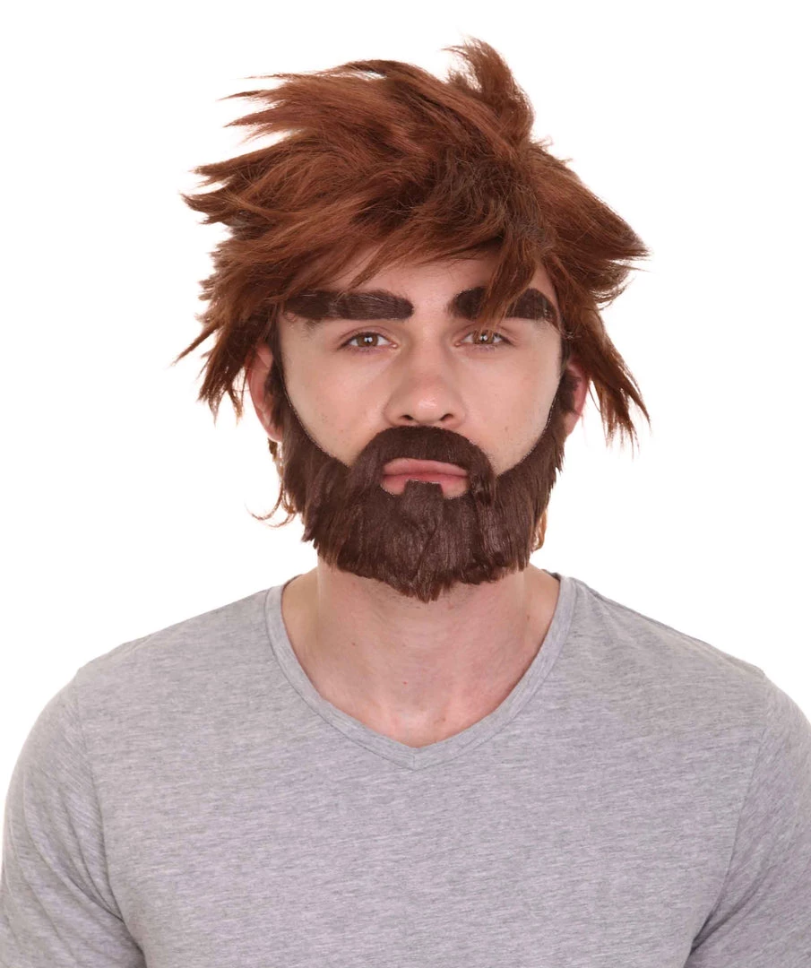 HPO Men's TV Movie Character Wig | Burgundy Wigs | Premium Breathable Capless Cap 1 HPO Men's TV Movie Character Wig | Burgundy Wigs | Premium Breathable Capless Cap