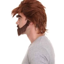 HPO Men's TV Movie Character Wig | Burgundy Wigs | Premium Breathable Capless Cap 13 HPO Men's TV Movie Character Wig | Burgundy Wigs | Premium Breathable Capless Cap