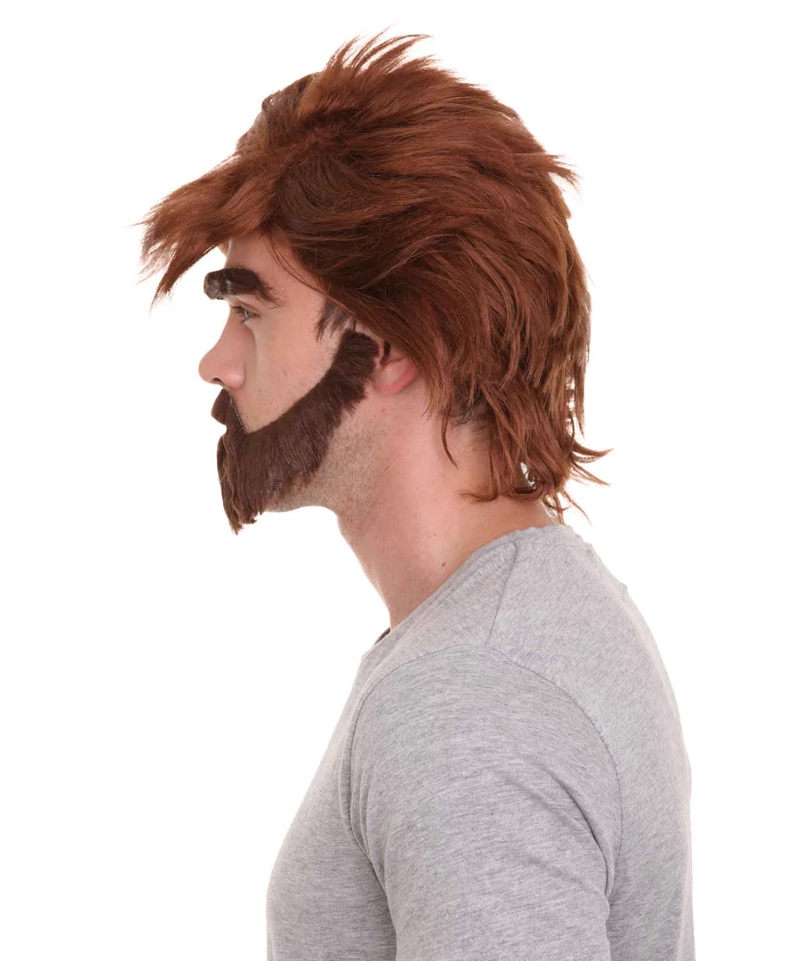 HPO Men's TV Movie Character Wig | Burgundy Wigs | Premium Breathable Capless Cap 4 HPO Men's TV Movie Character Wig | Burgundy Wigs | Premium Breathable Capless Cap