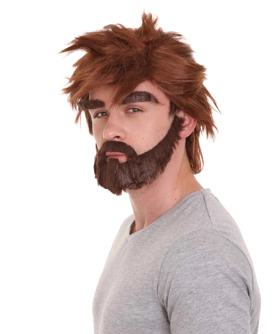 HPO Men's TV Movie Character Wig | Burgundy Wigs | Premium Breathable Capless Cap 2 HPO Men's TV Movie Character Wig | Burgundy Wigs | Premium Breathable Capless Cap