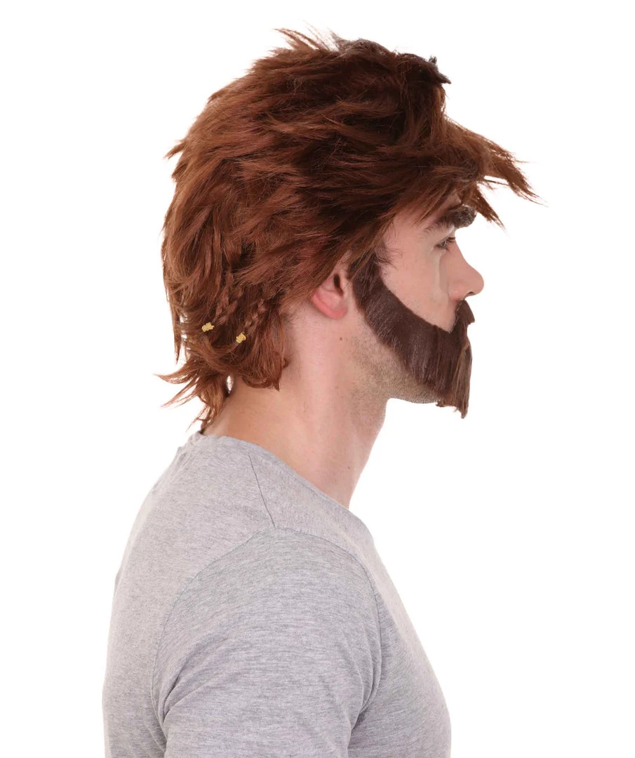 HPO Men's TV Movie Character Wig | Burgundy Wigs | Premium Breathable Capless Cap 6 HPO Men's TV Movie Character Wig | Burgundy Wigs | Premium Breathable Capless Cap