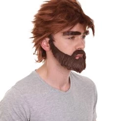 HPO Men's TV Movie Character Wig | Burgundy Wigs | Premium Breathable Capless Cap 16 HPO Men's TV Movie Character Wig | Burgundy Wigs | Premium Breathable Capless Cap