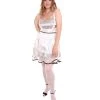 HPO Adult Women's Sexy French Maid Uniform Costume | Light Silver Cosplay Costume