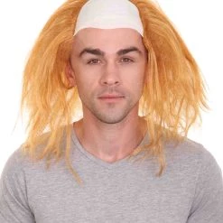 HPO Men's Half Bald Head Funny Men Wig Collections
